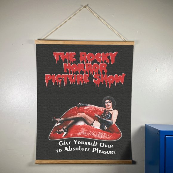 Rocky Horror Picture Show Canvas Wood Gold Hanger - Picture 1 of 4